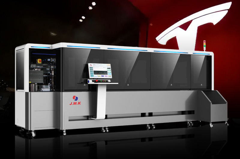 客戶現(xiàn)場(chǎng)：特斯拉汽車線束自動(dòng)化生產(chǎn)線-日精智能線束加工設(shè)備